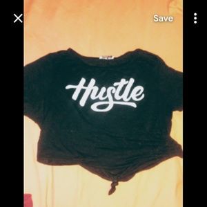 Hustle By Fashion Nova Crop & Tie Tee